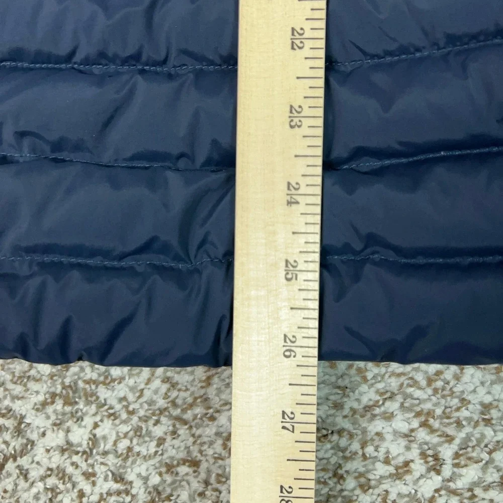 The North Face Jacket Mens Medium Blue Hooded Down 700 Puffer Softshell Trevail